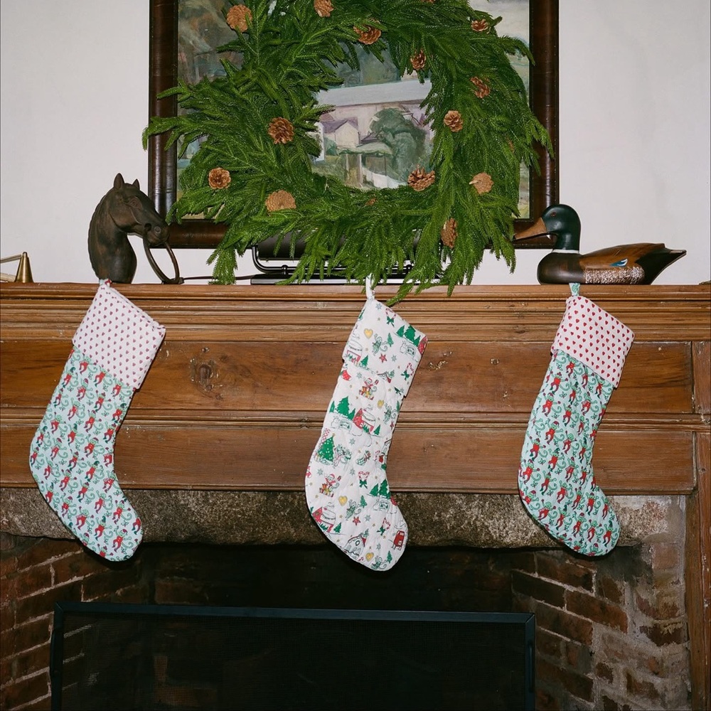 Roller Rabbit Monkey Mas Quilted Stocking - Picture 2 of 2